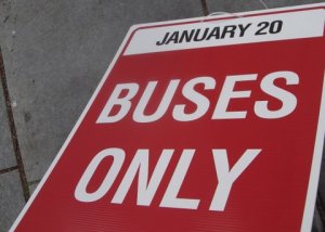 It looks like R Street through Borderstan will be open only to bus traffic on Inauguration Day.
