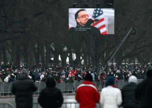 This photo was taken at yesterday's "We Are One" Inaugural concert on the National Mall at the Lincoln Memorial. It seems HBO believes that by posting this photograph that their corporate profits will be destroyed.